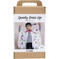 DIY Kit Spooky Udklædning, Kappe og hårbøjle, ass. farver, 1 pk.
