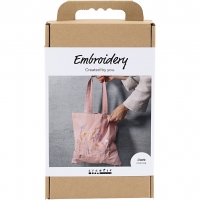 DIY Kit Broderi, Mulepose, soft rosa, 1 pk.
