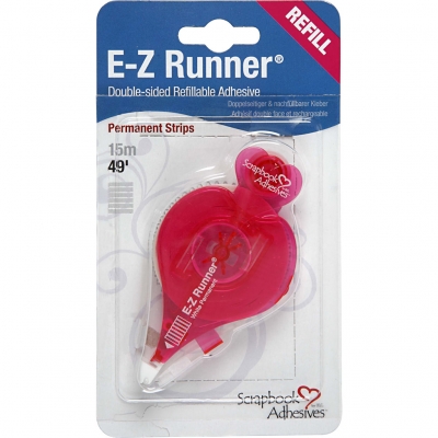 E-Z Runner® - refill, striber, permanent lim, B: 8 mm, 15m/ 1 rl.
