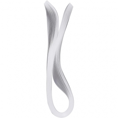Quillingpapir, L: 78 cm, B: 5 mm, 120 g, hvid, 100stk./ 1 pk.