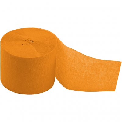 Crepepapir Ruller, L: 20 M, B: 5 cm, gul, 20 rl./ 1 pk.