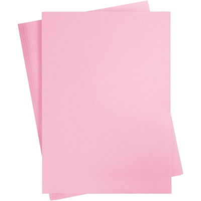 Karton, A2, 420x594 mm, 180 g, lys pink, 10ark/ 1 pk.