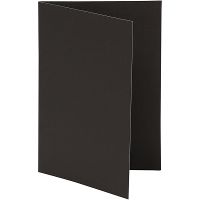 Brevkort, kort str. 10,5x15 cm, 250 g, sort, 10 stk./ 1 pk.