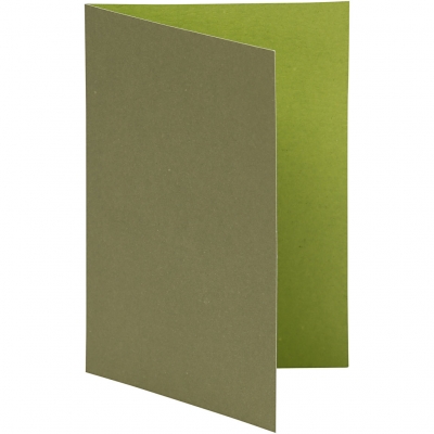 Brevkort, kort str. 10,5x15 cm, 250 g, lime/mørk grøn, 10 stk./ 1 pk.