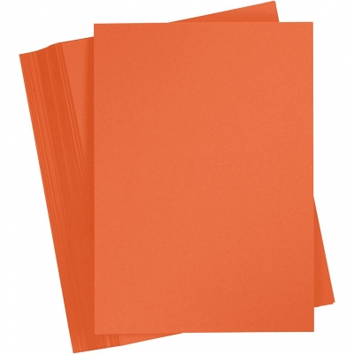 Karton, A4, 210x297 mm, 180 g, orange, 100ark/ 1 pk.