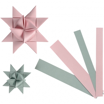 Stjernestrimler, diam. 6,5+11,5 cm, B: 15+25 mm, 60 strimler/ 1 pk.