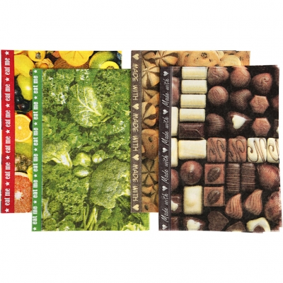 Decoupagepapir, ark 25x35 cm, Indhold kan variere, 17 g, 400 ass. ark/ 1 pk.