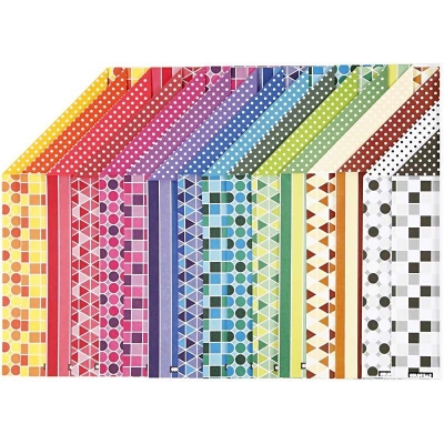 Color Bar Rivepapir, A4, 210x297 mm, 100 g, 16ass. ark/ 1 pk.