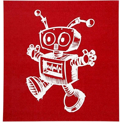 Screen stencil, robot, ark 20x22 cm, 1 ark