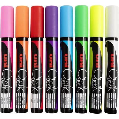 Chalk Marker, streg 1,8-2,5 mm, 8stk./ 1 pk.