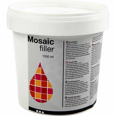 Mosaik Tile Grout, hvid, 1000ml/ 1 spand