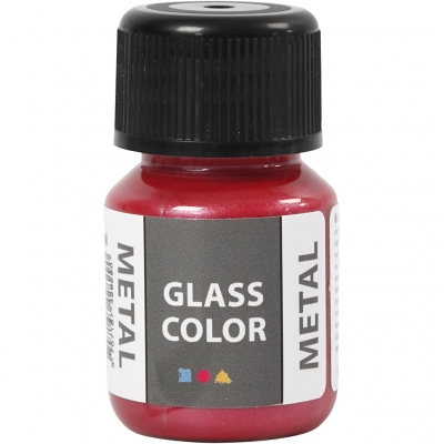 Glass Color Metal, rød, 30ml/ 1 fl.