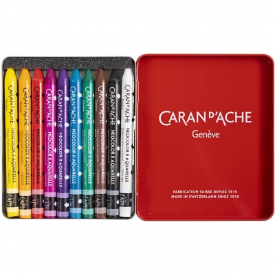 CARAN D’ACHE Neocolor II, L: 10 cm, ass. farver, 10stk./ 1 pk.