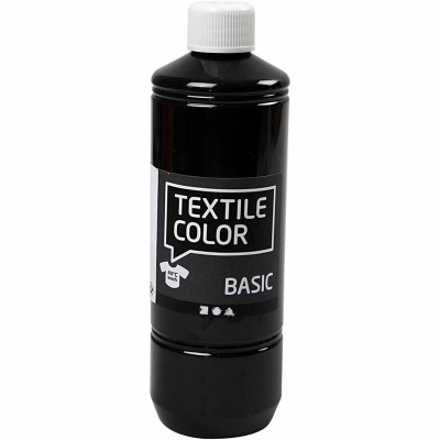 Textile Color, sort, 500ml/ 1 fl.