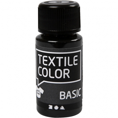 Textile Color, sort, 50ml/ 1 fl.