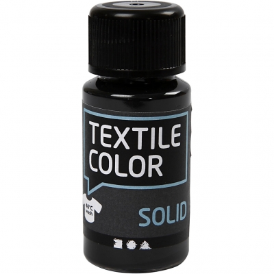 Textile Solid, dækkende, sort, 50ml/ 1 fl.