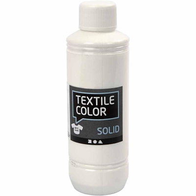 Textile Solid, dækkende, hvid, 250ml/ 1 fl.