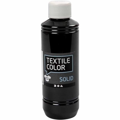Textile Solid, dækkende, sort, 250ml/ 1 fl.