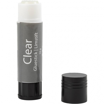 Clear Limstift, Rund, 1 stk., 10 g