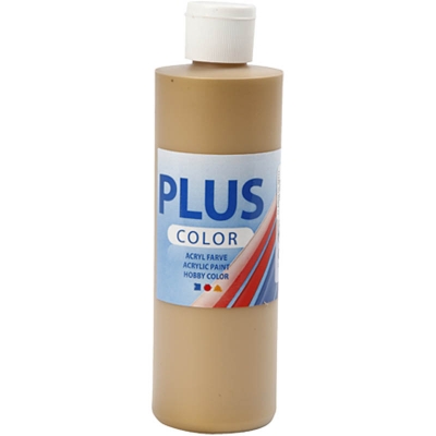 Plus Color Hobbymaling, guld, 250ml/ 1 fl.