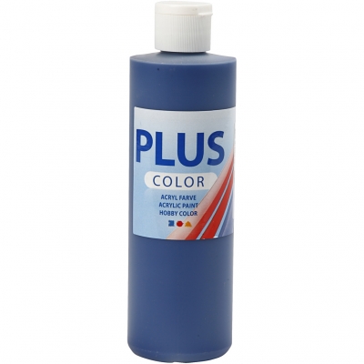 Plus Color Hobbymaling, marineblå, 250ml/ 1 fl.