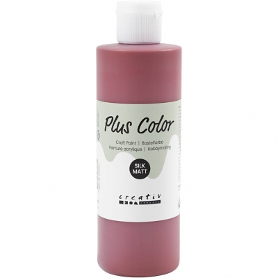 Plus Color Hobbymaling, gl. rød, 250ml/ 1 fl.