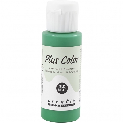 Plus Color Hobbymaling, brilliantgrøn, 60ml/ 1 fl.