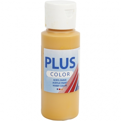 Plus Color Hobbymaling, gul okker, 60ml/ 1 fl.