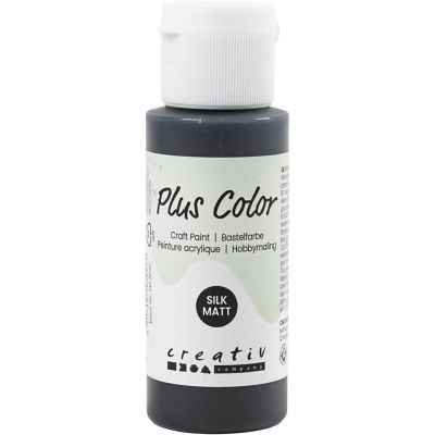 Plus Color Hobbymaling, sort, 60 ml/ 1 fl.