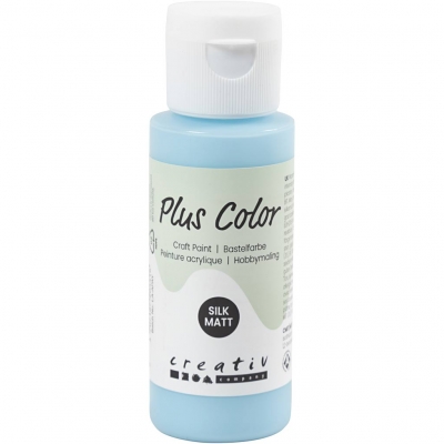 Plus Color Hobbymaling, isblå, 60ml/ 1 fl.