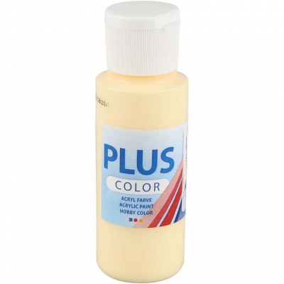 Plus Color Hobbymaling, lys gul, 60ml/ 1 fl.