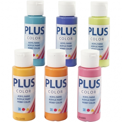 Plus Color Hobbymaling, colorful, 6x60 ml/ 1 pk.