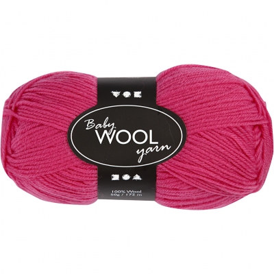 Babygarn, L: 172 m, cerise, 50g/ 1 ngl.