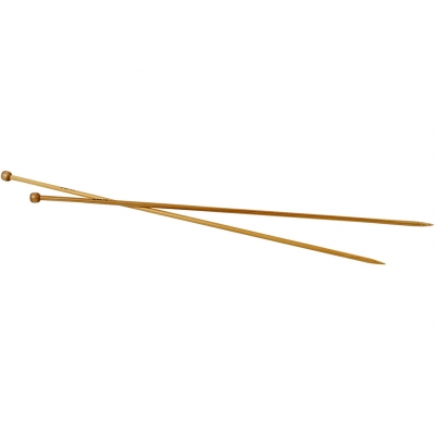 Strikkepinde, L: 35 cm, str. 4,5 mm, 1par/ 1 par