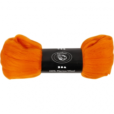 Merinould, tykkelse 21 my, orange, 100g/ 1 pk.