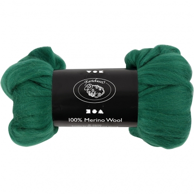 Merinould, tykkelse 21 my, grøn, 100 g/ 1 pk.
