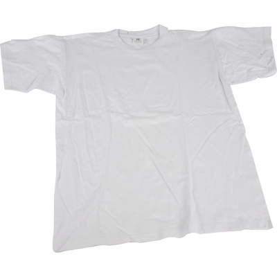 T-shirt, B: 32 cm, str. 3-4 år, rund hals, 145 g, hvid, 1stk./ 1 stk.