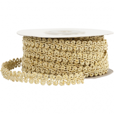 Agraman, B: 10 mm, guld, 10m/ 1 pk.