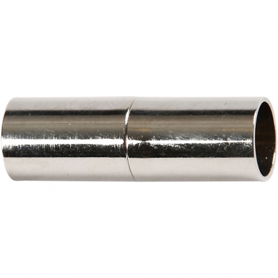 Magnetlås, L: 23 mm, hulstr. 6 mm, forsølvet, 2 stk./ 1 pk.