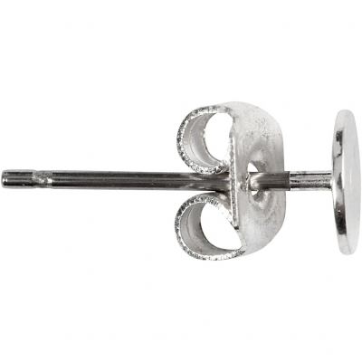 Ørestikker, L: 13 mm, forsølvet, 10 stk./ 1 pk.