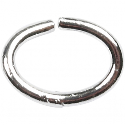 Oval-ring, tykkelse 1 mm, forsølvet, 40stk./ 1 pk.