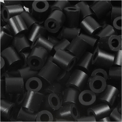 Rørperler, str. 5x5 mm, hulstr. 2,5 mm, medium, sort (32220), 1100stk./ 1 pk.