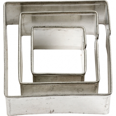 Udstiksforme, firkant, str. 20+30+40 mm, 3 stk./ 1 pk.