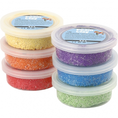 Foam Clay®, metallic, stærke farver, 6x14g/ 1 pk.