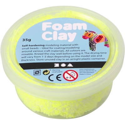 Foam Clay®, neon gul, 35g/ 1 ds.