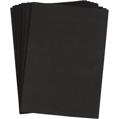 Mosgummi, A4, ark 210x297 mm, tykkelse 2 mm, sort, 10ark/ 1 pk.