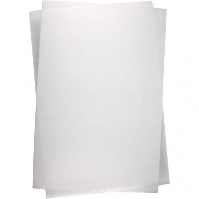 Krympeplast, ark 20x30 cm, tykkelse 0,3 mm, mat transparent, 10ark/ 1 pk.