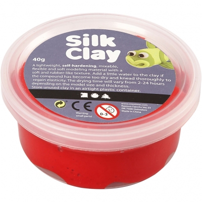 Silk Clay®, rød, 40g/ 1 ds.