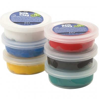 Silk Clay®, standardfarver, 6x14g/ 1 pk.