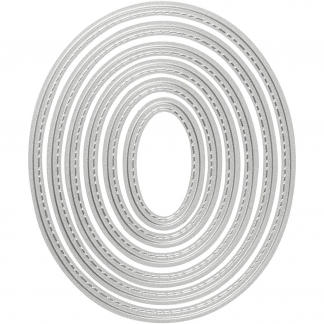 Skære- og prægeskabelon, oval, str. 5x3-12x10 cm, 1 stk.